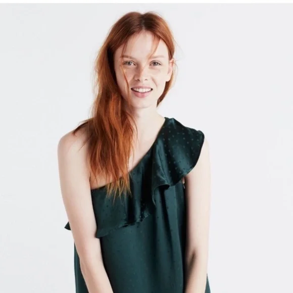 Madewell | Dresses | Madewell Silk Oneshoulder Dress | Poshmark